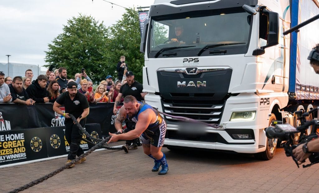 A PPS truck featuring in the UK's Strongest Man 2026