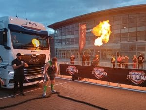Strongest Man truck pull event